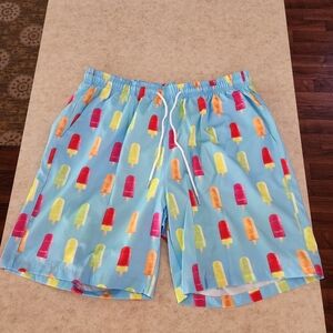 Colorful Popsicle Print Swim Shorts
